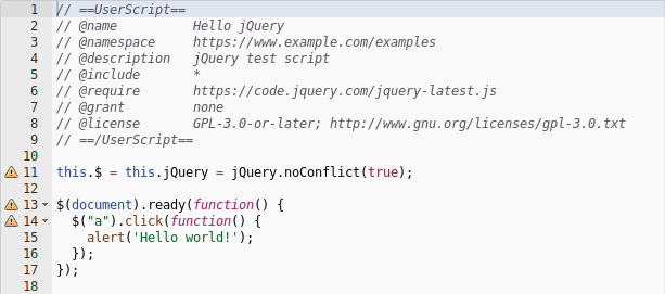 With the warnings. :( Warning Triangle Notices